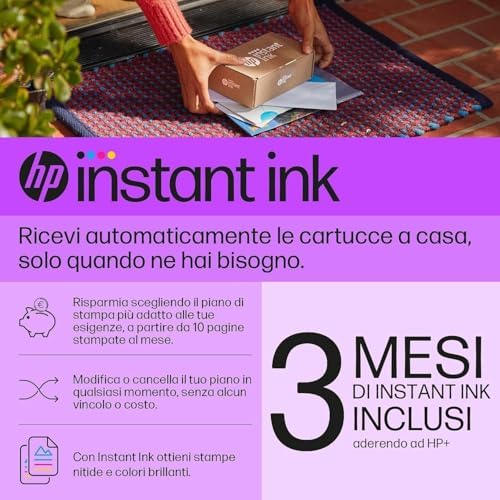 Envy 6120e 714L8B, Stampante Multifunzione a Getto d'Inchiostro A4 a Colori, Stampa Fronte e Retro Automatica, Fino a 10 ppm, Wi-Fi, Smart, 3 Mesi di Inchiostro Instant Ink Inclusi, Bianca