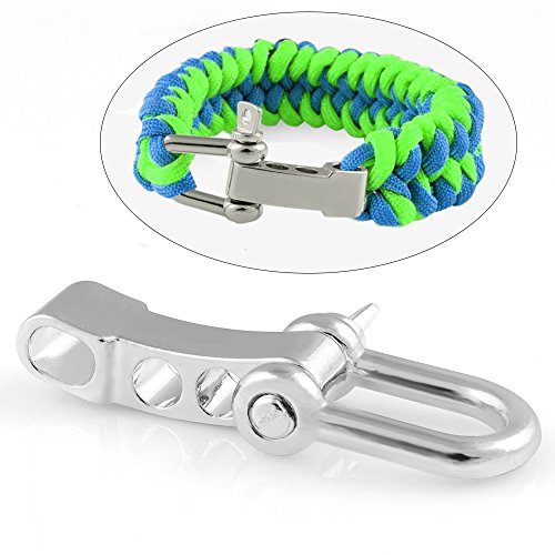 DFantiX Alloy Paracord Buckles, Adjustable Shackles Buckle Set UShaped Shackles Outdoor Rope