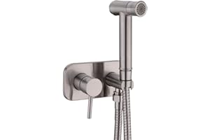 TRUSTMI Toilet Concealed Hot and Cold Bidet Spray Set,Brushed Nickel