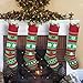 LimBridge Christmas Stockings, 4 Pack 24 inches Extra Long Stripe Snowflake Knit Knitted Xmas Rustic Personalized Large Stocking Decorations for Family Holiday Season Decor, White Red Green