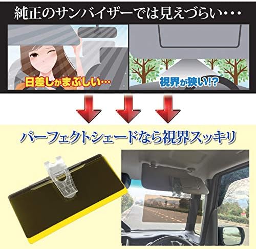 Amazon Co Jp 車の運転中 夜間の眩しいヘッドライトや日中の太陽光を軽減 パーフェクトシェード 車 バイク