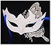 Masquerade Mask Venetian Butterfly Shiny Metal Mardi Gras Mask Multicolor (One size, Silver/Blue)