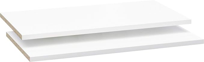 CS Schmalmöbel 75.000.012/61 2-er Set Einlegeböden Typ 61 für Softsmart Schwebetürenschränke Typ 41, weiß