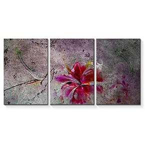 3 Panel Abstract Flower Painting Wall Bedroom Living...