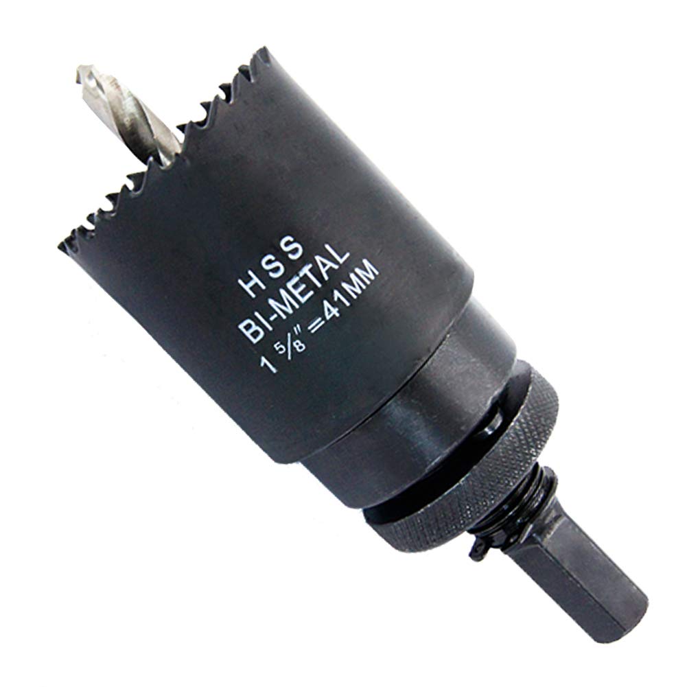 LAIWEI 1.7 inch Bi-Metal Hole Saw, 41mm, Steel, Compatible with Metal, Wood, Plastic, Hole Saw