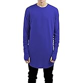 LILBETTER Mens Thumb Hole Cuffs Long Sleeve T-Shirt Basic Tee
