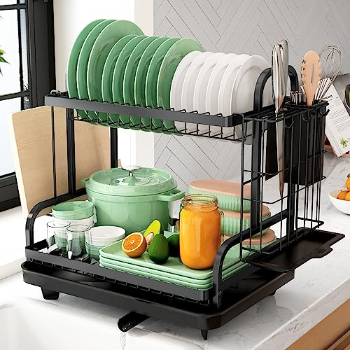 Kitsure Dish Drying Rack, Multifunctional Dish Rack, Rustproof Kitchen