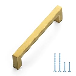 Ravinte 1 Pack Gold Cabinet Pulls 5 Inch Brushed