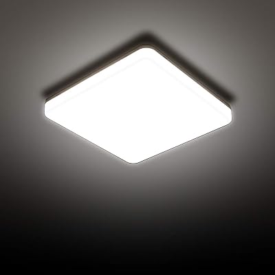 SUNZOS LED Ceiling Light 24W Daylight 6500K 2160LM Flush Mount 10-15m2
