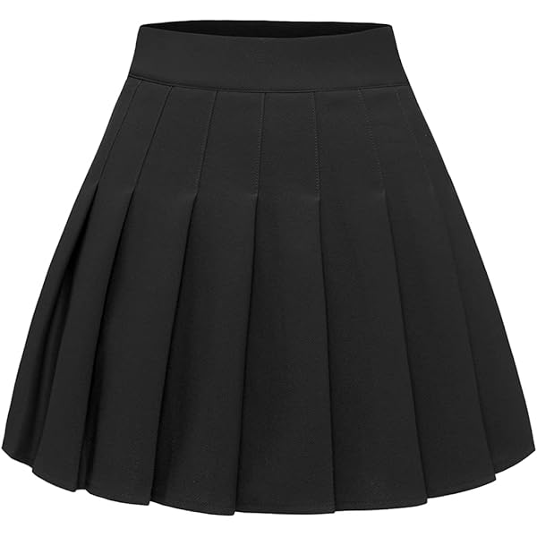 スカート Coco check pleats skirt andmary black ANDMARY】Coco check pleats skirt