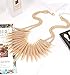 MOLOCH Sparkling Druzy Leaf Choker Necklace Fashion Gold-Tone Collar Necklace Bib Statement Chunky Tribal Necklace Woman Jewelry