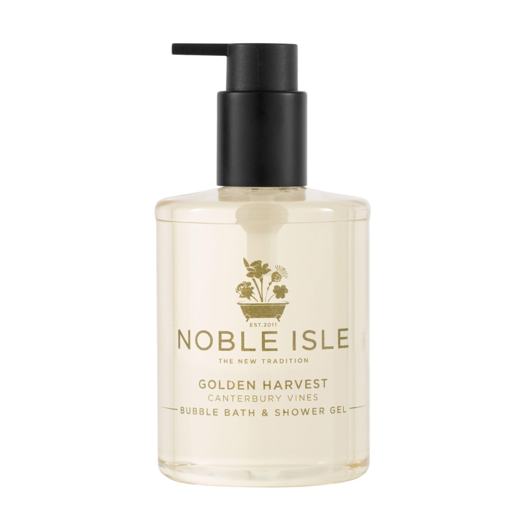 Noble Isle Shower Gel | Luxury Bath & Body Wash For Men & Women | Vegan Friendly, Real Perfume, Britain In A Bottle | Made In The UK (Golden Harvest ,250ml)