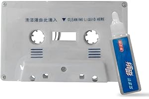 Tape Head Cleaner - Cassette Cleaning Solutions | Audio Cassette Demagnetizer | Dust Remover Compact Care Kit | for Home Auto