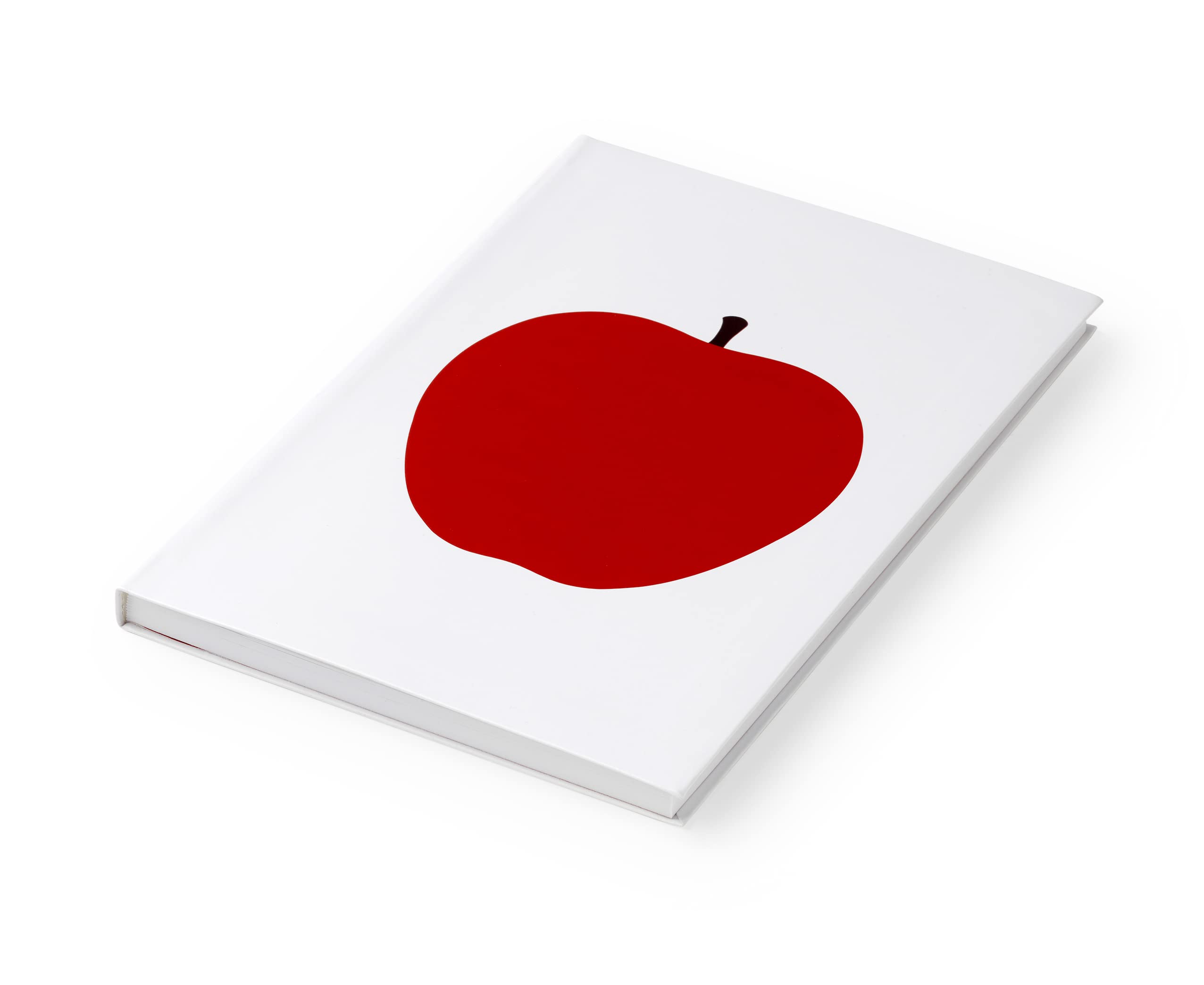 PdiPigna - ENZO MARI Collection - Notebook white, unlined A5, semi-hard cover, Danish Uno, La Mela