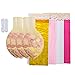 MOWO Confetti Balloons Giant Clear Balloon Tassels Gold Pink White Fuchsia Set of 4