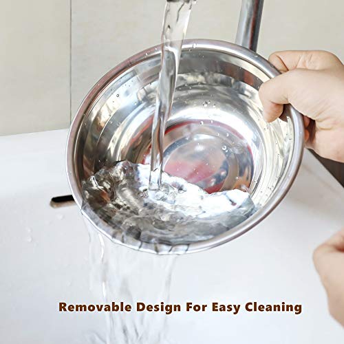 Dog Bowls Double Dog Water and Food Bowls Stainless Steel Bowls with Non-Slip Resin Station, Pet Feeder Bowls for Puppy… - Image 7
