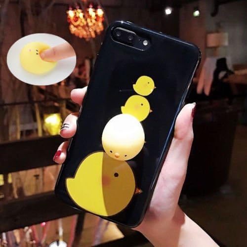 Women 3D Chiken Silicone Soft Animal Phone Cases For Apple Iphone 7 -Mini Squishy Toy Finger Stretch Compress Back Cover for iphone7G 4.7 INCH (chicken for iphone 7G)