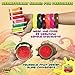 YoYa Toys Fresh 'N Slimy Fluffy Fruit Slime 6-Pack - Kiwi, Lemon, Orange, Watermelon, Dragon Fruit and Passion Fruit Sludge Slimes with 3 Straws to Make Bubbles - Great for Kids and Adults