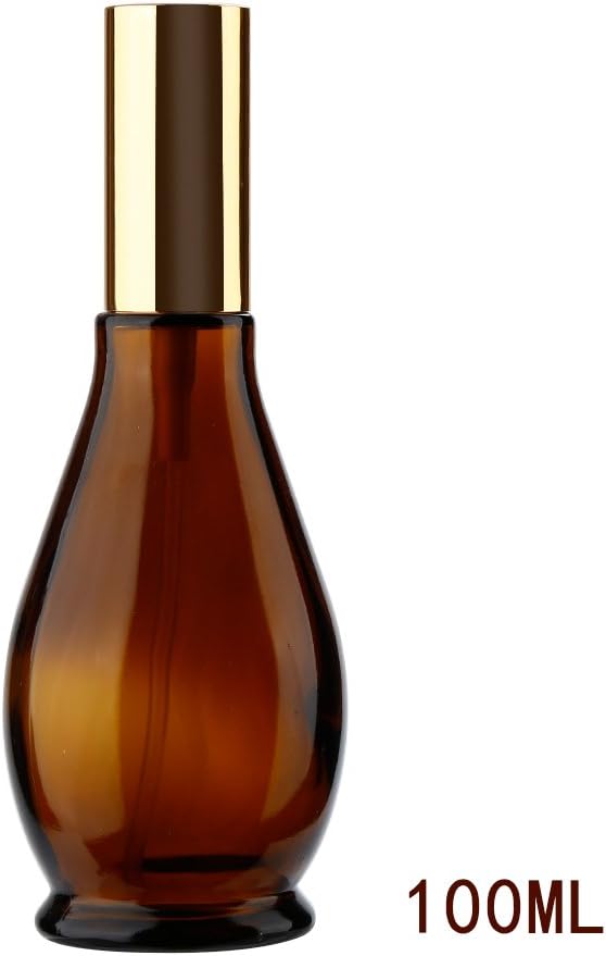 Amber Glass Bottle, 2pcs Gourd-shaped Perfume Cosmetic Sprayer Atomizer for Travel (4 sizes Optional)