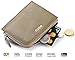 MEKU Womens Togo Leather Card Case Wallets Money Organizers Small Purse with Zipper Cash Holders for Lady (Chocolate)