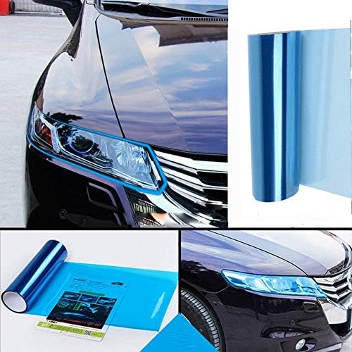 Graven 30120cm Car Headlight Light Fog Lamp Protect Film Vinyl Wrap Overlays Sheet Car Decoration Autocollant De Voiture - (Color Name: Blue)