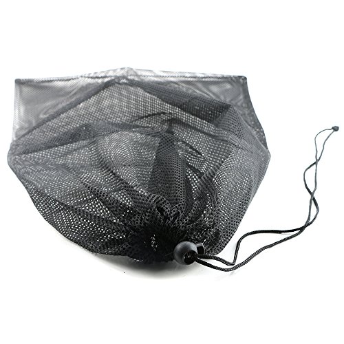Bignc 3 Pack Mesh Stuff Sack with Cord Lock Closure, Durable Lightweight Nylon Mesh Storage Ditty Bag, Laundry Bag, Golf Ball Bag