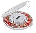 GMS Med-e-lert 28 Day Automatic Pill Dispenser with 6 Alarm Reminders, 6 Dosage Rings, 1 Key and Interchangeable Clear and White Lids WITH Four EXTRA Blucoil AA Batteries AND SPARE KEY - Value Bundle