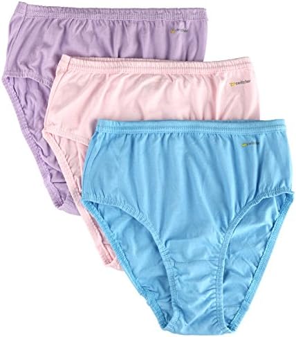 3 Pack Eva Women's Cotton Comfortable Hipster Panties (Small, Pink/Blue/Lavender)