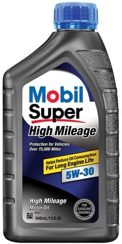 Mobil Super High Mileage 5W30 - 1 Quart (Pack of 6)