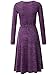 JayJay Women Casual Caged Neck Long Sleeve Knit Sweater Faux Wrap Dress with Bow Belt