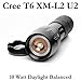 Tactical Flashlight Kit - Bright 1200 Lumens LED - N-GAGE NGPRO-12 including Two Rechargeable Lithium Ion Batteries, Rapid Charger, AAA Battery Holder and Belt Carrying Case and Solar Key Chain Light