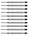 10 - Monteverde Ballpoint Refill to Fit Parker Ballpoint Pens, Super Broad Point, Soft Roll, (BULK PACKED) (Black)