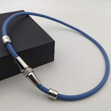 Amazon 肩こり 磁気ネックレス 磁気ネックレス スポーツ 磁気ブレスレット新しい韓国健康エネルギーチタンネックレス ステンレス鋼シリコン磁気ネックレス ステンレススチールユニセックスジュエリー Brandless スポーツ アウトドア