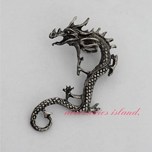 The Ancient Silver Dragon Dragon Ear Hook Earring the Ear Clip Earrings Ear Hook Earrings Ear Hook,dragon Dragon Ear Hook Ear Clip Earrings Ear Hanging Dragon Ear Cuff
