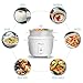 Maxi-Matic Elite Gourmet ERC-003ST Electric Rice Cooker & Steamer w/Automatic Keep Warm Makes Soups, Stews, Grains, Cereals, 6 Cooked (3 Cups Uncooked), 6 Cups Cups), White