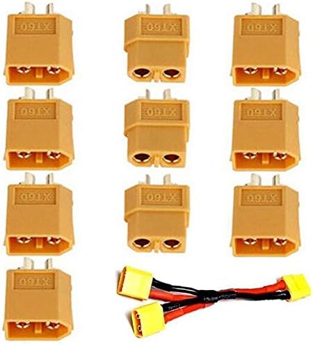 InvocBL 10 Pairs Male and Female Power Plugs Bullet XT60 Connectors for RC Lipo Battery Motor