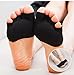 Roniky Womens No Show Socks Five Toe Heelless Half Boat Socks Two Pairs (black)