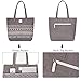 ArcEnCiel Women's Casual Canvas Tote Bags Shoulder Handbag Travel Bag (Gray)