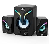 OR O R O W OROW Computer Speakers,Mini PC Speakers with Subwoofer,2.1 Desktop Speaker with RGB Lights,USB Powered, Stereo Sound,Gaming Speakerwith 3.5mm Aux Cable for Monitor/Laptop/Tablet(S212)