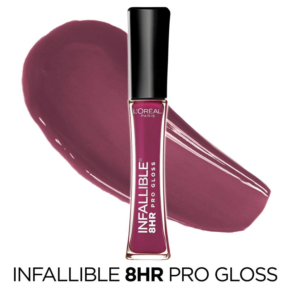 L’Oreal Paris Makeup Infallible 8 Hour Hydrating Lip Gloss, Undeniable Mauve, 0.21 Fl Oz