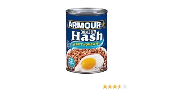 Armour corned beef hash, hearty homestyle (054100019370)