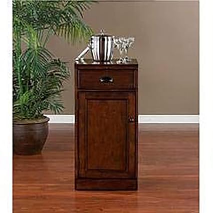 Unitek Furniture Wine Storage Bar Cabinet for Home with Glass Storage (Brown Finish)
