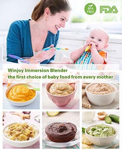 Immersion Hand Blender, 4-in-1 Multifunctional Handheld Blender with Ballon Whisk,20oz Chopper Bowl and BPA-Free Beaker for Baby Food,Smoothies,Sauces,Soup [FDA/ETL Approved]-2 Years Warranty - Thumbnail 2
