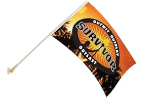 Survivor Banner Flag 3x5ft Outwit Outplay Outlast Banner Garage Decor Wall Man Cave Vibrat Color/HD printing/Polyster Banner
