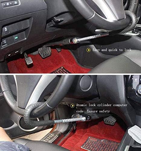 カーセキュリティ 大型家電 ビューティー盗難防止ロック装置 ハンドルロック車のペダルロック車盗難防止セキュリティシステム車のセキュリティミニショベルドア ロック B08f1yvck7