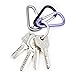 G & F 13031-20 2nd Gen. Enhanced Aluminum Carabiner Key Chain D Shape Spring-loaded Gate, Pack of 20 pieces + 20 Free keychain