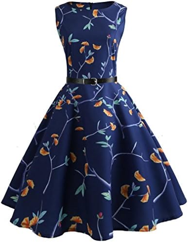 Evening Party Prom Swing Dress for Women Vintage Dresses Bodycon Sleeveless Casual Dress