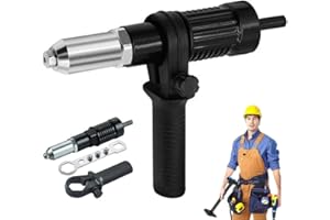 Professional Electric Rivet Gun Adapter Kit, Electric Rivet Nut Gun Drill Adapter Kit, Upgrade Alloy Steel Riveting Tool Atta