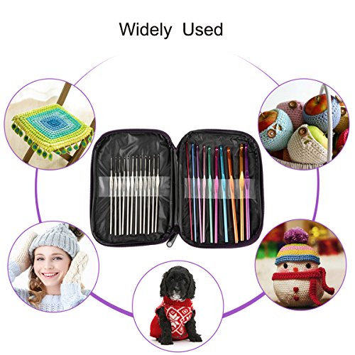 5 Pococina+Aluminum+Crochet+Knitting+Needles