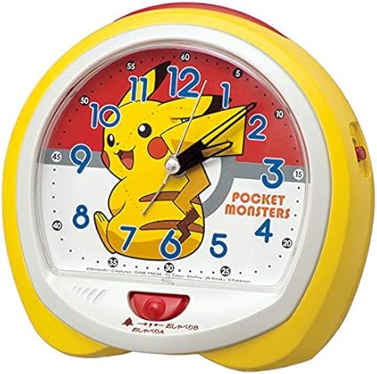 Amazon Co Jp Seiko Clock セイコークロック 目覚まし時計 Cq421y ピカチュウ ポケットモンスター サン ムーン おしゃべり スイープ ホーム キッチン